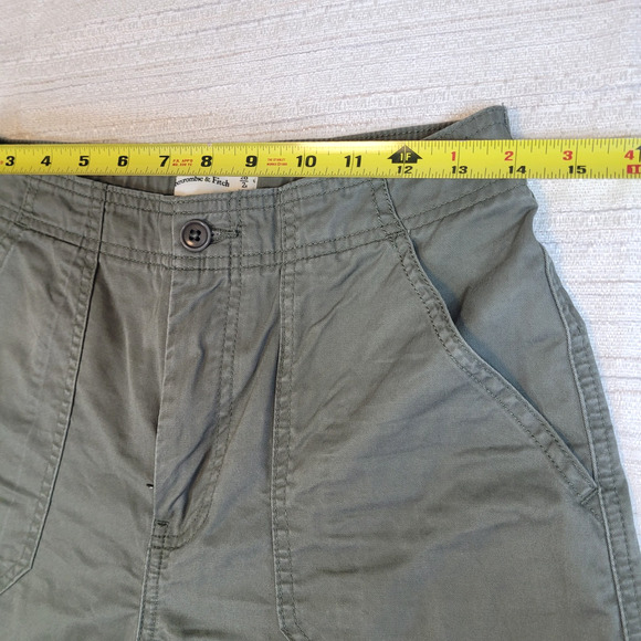 Abercrombie & Fitch Pants Women Fit 28x30 (Tag 26) Cargo Military Paratrooper Y2 - Picture 10 of 12
